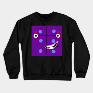 Number Block 6 Face Design Crewneck Sweatshirt